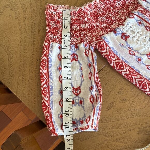 Saylor Red and White Blouson Blossom Mini Dress Size Small - Picture 10 of 12